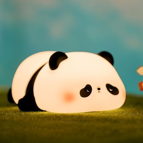 Alternative view of VTIGER Panda Gece Lambası, LED Yumuşacık Sevimli Lamba, Çocuklar için Gece Lambası, Silikon Panda Işığı, Kısılabilir Kız Bebek Yatak Odası Gece Lambası, Emzirme Kreş Dekoru için Şarj Edilebilir