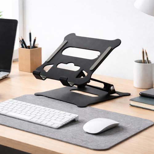Ayarlanabilir Katlanabilir Tablet Standı 370g | Paslanmaz Çelik Tablet Tutucu, Açı Ayarlı, Portatif Masaüstü Tablet Standı, Sadece iPad ile Uyumlu Stant | Z19