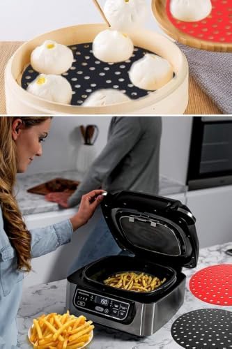 Alternative view of Ivory Air Fryer Silikon Pişirme Matı | Yüksek Isıya Dayanıklı Kare Hava Fritözü Matı, Yapışmaz Delikli Yeniden Kullanılabilir Silikon Pişirme Altlığı (Model: Ivo-sl121) (Siyah, Oval)