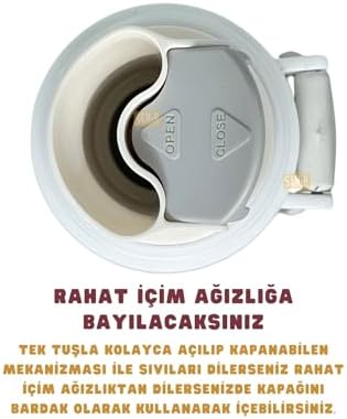 Alternative view of Galatasaray 650ml Lisanslı Çift Katlı Paslanmaz Çelik Termos 8 Saat Sıcak Soğuk Kutulu (Beyaz)