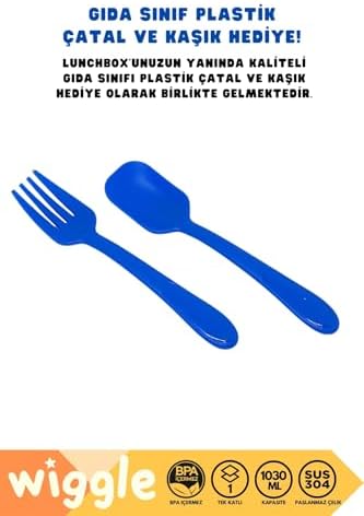 Alternative view of Wiggle  1030ml Lunchbox Tek Katlı 2 Bölmeli Paslanmaz Çelik Sefer Tası Yemek Kutusu