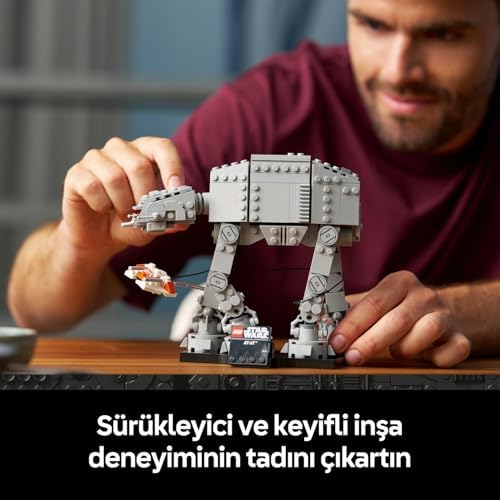 : İmparatorun Dönüşü AT-AT 75440 - Yetişkinler için Orijinal Detaylar, Asi İttifakı Kar Motoru ve İsim Levhalı Stant İçeren Koleksiyonluk Model Yapım Seti, Hediye Fikri (525 Parça)