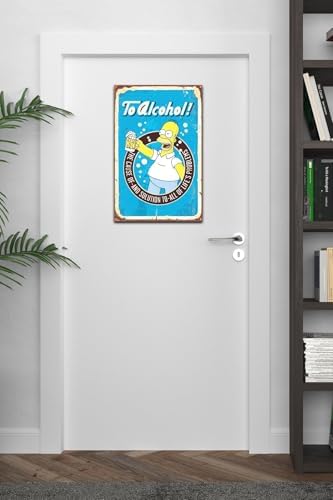 Kuşe Kağıt Duvar Posteri Simpsonlar Retro Vintage Drtr0039