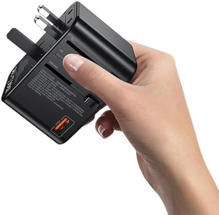Alternative view of Universal Seyahat Priz Dönüştürücü Adaptör, 45W Şarj Cihazı, 2x Usb Girişi, 3x Type-C Girişi, Uluslararası Güç Adaptörü, US, UK, EU, AU Evrensel Uyum