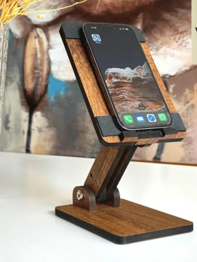 Alternative view of VIGO WOOD Eğim ve Yükseklik Ayarlanabilir Telefon Standı (Ceviz)