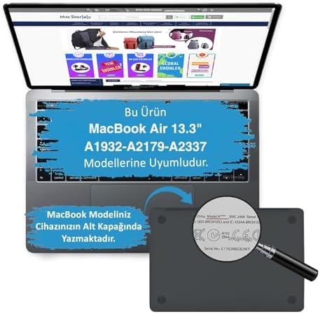 MacBook Air 13 İnç Kılıf A2337 M1 Uyumlu A1932 A2179 Sert Koruyucu Hard Case Desenli Mat Kapak Çizilme ve Darbe Koruma Pembe