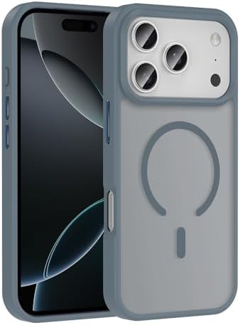 Alternative view of Senon Apple iPhone 17 Pro İçin Kılıf Magsafe Uyumlu Şarj Özellikli Mat Arka Yüzey Zore Sio Kapak (Gri)