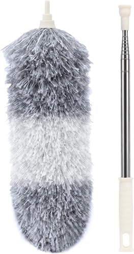 Alternative view of 240 Cm Teleskopik Uzatılabilir Mikrofiber Yumuşak Başlıklı Toz Alma Fırçası, Püskülü Bükülebilir Dip Köşe Başlık, Boşluk Temizleme Ve Almak İçin Uzayabilir Fırça