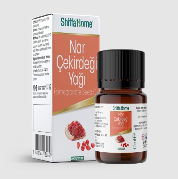 Shiffa Nar Çekirdeği Yağı 10 Ml – Soğuk Sıkım, Vitamin ve Mineral Bakımından Zengin, Cilt Yenileyici ve Besleyici Doğal Yağ, Antioksidan Etkili, Masaj ve Banyo Yağı