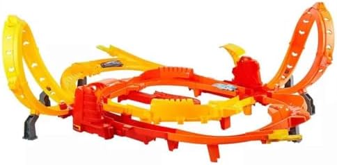 Alternative view of Hot Ones Turbo Oyun Parkuru, 1:64 ölçekli 2 araç ve kolayca birleştirilebilen pistle başa baş yarış ve akrobasi, JFH35