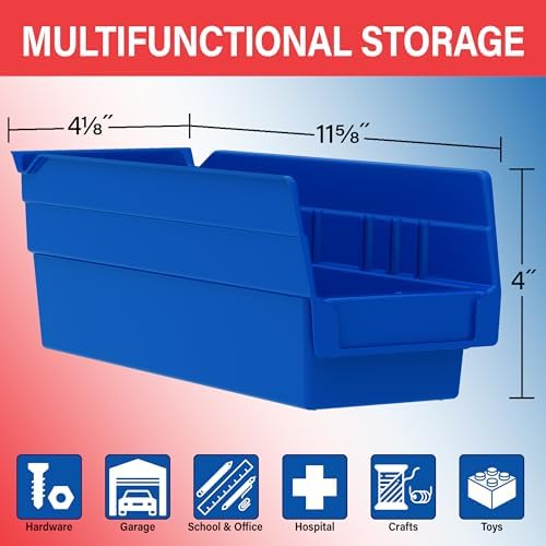 Akro-Mils 30120 12 4-inç 4-inç Regal oyuncak-Box, 24-inç-Pack, 30120 - Görsel 3