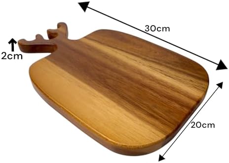 Geyik Boynuzu Akasya Kesme Tahtası Büyük Boy Antibakteriel Yıkanabilir Doğrama Tahtası Dikdörtgen, Yıkanabilir Akasya Kesme Tahtası (30 * 20 * 2cm) - Görsel 3