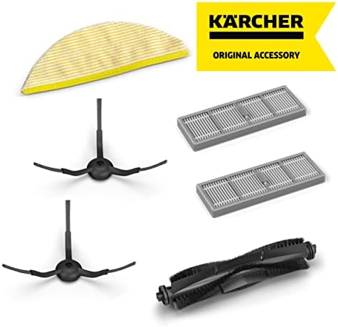 Alternative view of RCV 5 elektrikli süpürge için orijinal aksesuar seti, 1 ana fırça, 1 silme bezi, 2 yan fırça ve 2 filtre içerir