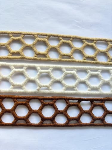 Petek Tasarımlı Dekoratif Şerit Aksesuarı (Kahverengi)