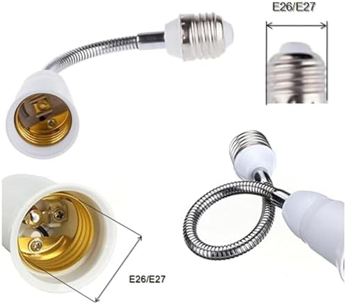 Alternative view of Esnek Ampul Duyu Uzatıcı, 4'lü Set E27 Ampul Uzatma Adaptörü, 20cm Esnek ve Ayarlanabilir Tasarım, Tüm Ampul Çeşitleri İle Uyumlu, Ev ve Ofis Aydınlatması İçin
