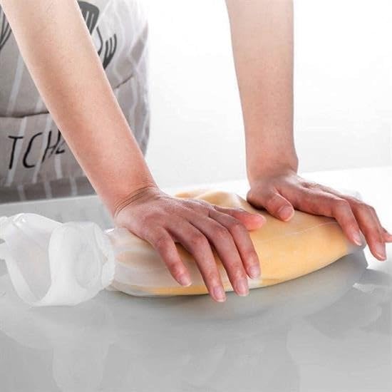 Alternative view of Orta Hamur Torbası Silikon Şeffaf Hamur Yoğurma Torbası Ekmek Makarna Mantı Hamuru