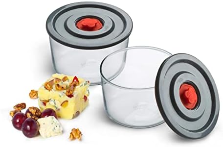 Simax Yuvarlak 2’li Borosilikat Cam Saklama Kabı Seti, 0.35 L x 2, 116×76 mm, Sızdırmaz Kapak, Mikrodalga-Fırın-Buzdolabı-Bulaşık Makinesi Uyumlu - Görsel 3