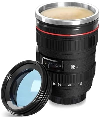 Alternative view of Senon Objektif Kupa Lens Kupa Kahve Ve Çay İçin Termos Kupa Fotoğraf Tutkunları İçin Dekoratif Hediyelik 350 ml (Cam Kapak)