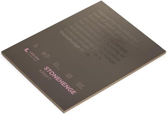 Stonehenge%100 Pamuk Orta Ağırlık Pedi, Kraft, 250gsm, Kuru Ortam için 15 Yaprak (11X14)