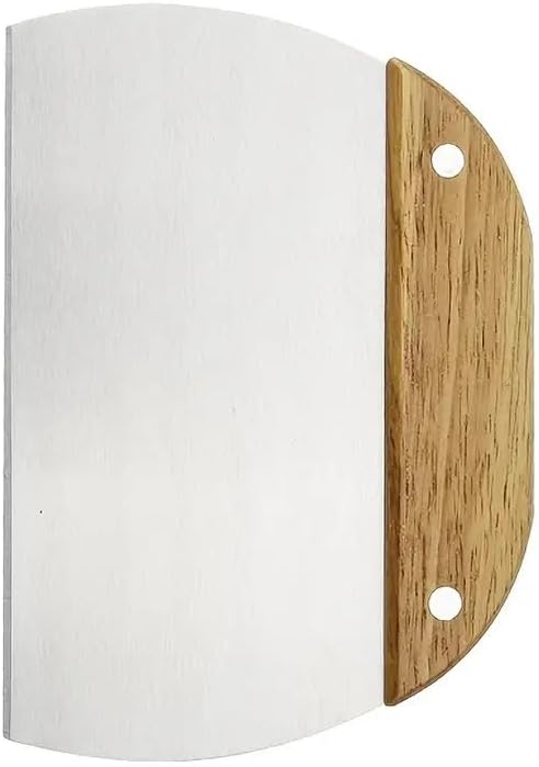 Alternative view of Paslanmaz Çelik Hamur Kesici ve Kazıyıcı – Ölçekli, Meşe Saplı, Ergonomik Tasarım, Mutfak Ekmek ve Pizza Hamuru Bölücü, 15.5 x 11 cm