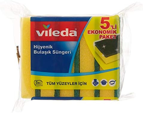 Alternative view of Düz Hijyenik Bulaşık Süngeri, 5'li Ekonomik Paket, Yeşil