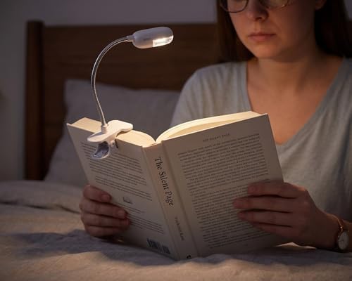 Mandallı LED Kitap Okuma Lambası – Esnek Yaylı Boyun, Pilli, Klipsli Tasarım – Kitap, Masa, Yatak Başı İçin Okuma Işığı - Görsel 2