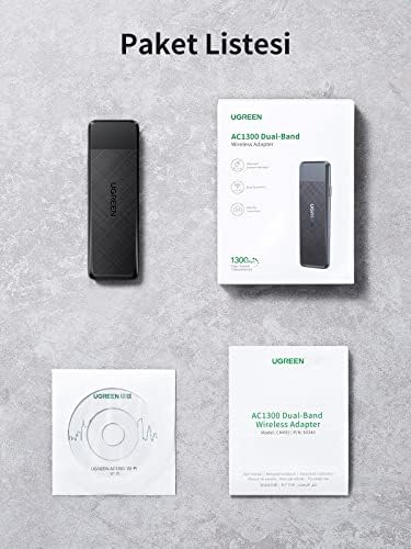 Alternative view of AC1300 USB 3.0 1300Mbps 2.4/5Ghz Wi-Fi Kablosuz Alıcı Ağ Adaptörü
