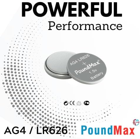 Alternative view of 10 Adet AG4 376 377 SR626 SR626SW LR66 1.5v PoundMax Düğme pil, Alkalin saat pili, çocuklara dayanıklı ambalaj, küçük elektronik cihazlar için,ölçüm cihazları ve hesap makineleri