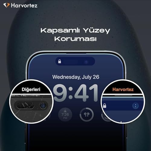 iPhone 16 Pro / 17/17 Pro Ekran Koruyucu için Ultra Berrak, Anti-Statik, 9H Süper Güçlü Cam, 5D Tam Koruma, Toza & Çizilmelere Dayanıklı, Kılıf Dostu, Yok Hissi Verir - Kolay Takılır - Görsel 2
