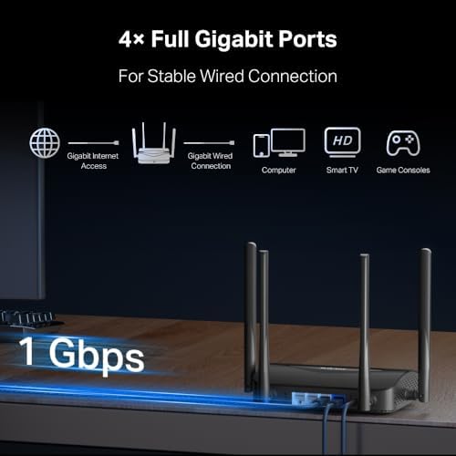MR25BE; BE3600 Mbps, Fiber Destekli, 4× 10/100/1000Mbps Port, Easy Mesh Uyumlu, Dual-Band Wi-Fi 7 Router