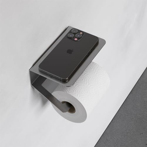 Alternative view of Zift Unique Paslanmaz Çelik İnox Tuvalet Kağıdı Askısı-Raflı ve Kendinden Yapışkanlı Tuvalet Kağıdı WC Kağıt Asacağı