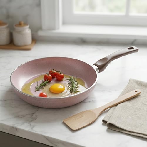 Alternative view of Buz 24 cm Tava - Shadow Krem Kırçıl Granit Efektli Yanmaz Yapışmaz Günlük Kızartma ve Omlet Tavası