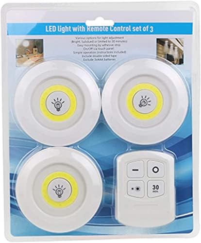 Senon 3'lü Led Lamba, Uzaktan Kumandalı Spot Lamba, Dolap Altı Lamba, Kiler Aydınlatma Lambası, Mutfak Lambası, Kablosuz Led Lamba