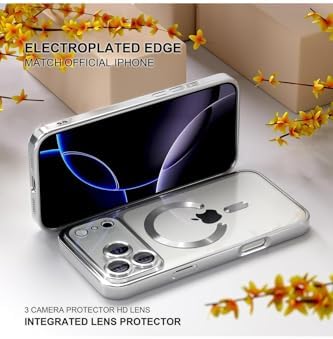 - iPhone 17 Pro Max ile uyumlu MagSafe Destekli Kamera Korumalı Şeffaf Yumuşak Telefon Kılıfı