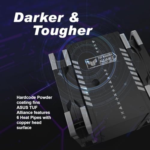 Alternative view of Scythe Mugen 6 TUF GAMING EDITION SİYAH, 120mm WONDER TORNADO Fanlı Sessiz Hava Soğutucu, Intel LGA 1700 & AMD AM5/AM4 Uyumlu – Tower Soğutucu