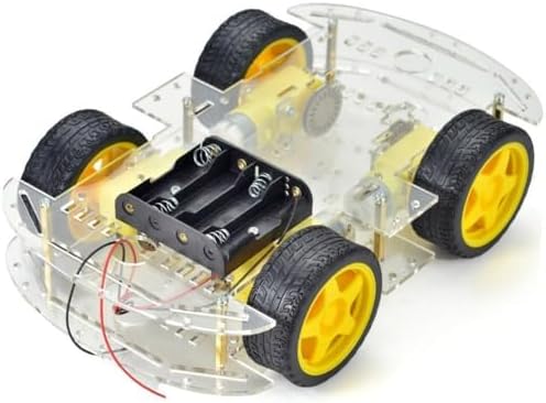 4WD Robot Araba Platformu - Çift Katlı Pleksi Şase Kiti