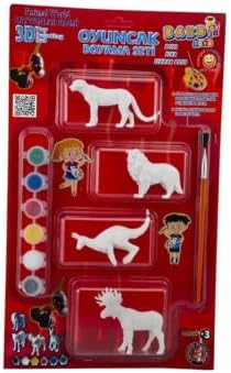 Aslan Kaplan 3D oyuncak boyama seti eğitici boya seti oyuncak yıkanabilir Set-2