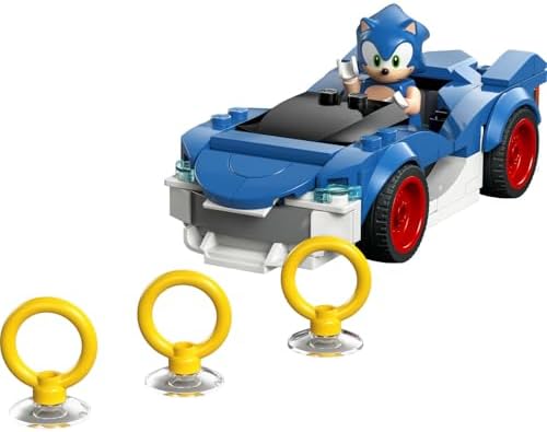 Alternative view of the Hedgehog : Şimşek Araba 77117 – 7 Yaş ve Üzeri Çocuklar için Yaramaz Yüz Baskılı  Minifigürü ve 3 Altın Yüzük İçeren Yaratıcı Oyuncak Yapım Seti, Hediye Fikri (126 Parça)