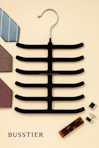 Kaymaz Kadife Kravat Askısı 3'lü Paket, 12 Kancalı Dolap İçi Düzenleyici Seti, Metal Kancalı, Kemer, Şal, Fular ve Aksesuar için Yer Tasarruflu Pratik Organizer Askılık - Görsel 3