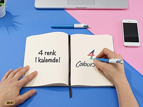 Alternative view of 4 Colours Message Tükenmez Kalem 12'Li Kutu, 1.0mm Uç, Tek Kalemde Mavi, Kırmızı, Yeşil ve Siyah Renkler
