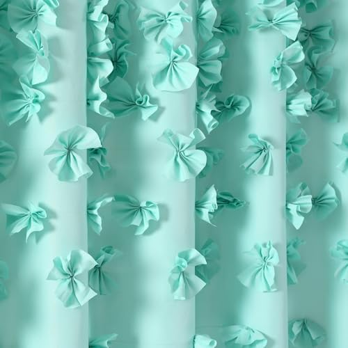 Lush Decor Riley Duş Perdesi, 182,88 cm x 182,88 cm, Aqua