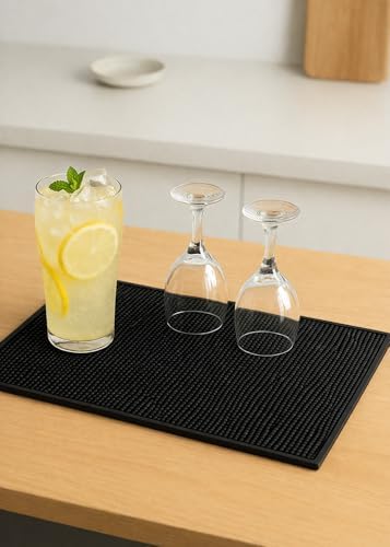 Alternative view of Silikon Bar Matı, Siyah, Kaymaz Tezgah ve Bulaşık Kurutma Matı, 43x29 cm, Mutfak ve Bar için