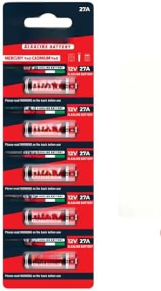 Alternative view of 5 ADET 27A 12V Spesifik Pil C5 27A 12 Volt Alkalin Kısa İnce Kalem Alarm Kumandası Pili (5)