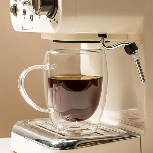 Alternative view of Çift Duvarlı Cam Kahve Kupası 250ml – Isıya Dayanıklı, Mikrodalga & Bulaşık Makinesi Uyumlu, 2’li Şık Set