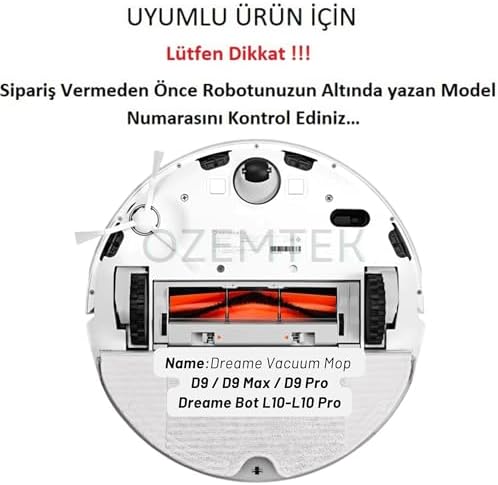 Alternative view of Beyaz Dreame  D9 D9 Max Dreame Bot L10 Dreame L10 Pro 2 Adet 6 Kollu Yan Fırça,1 Adet Ana Fırça,2 Adet Hepa Filtre Yedek Parça Seti Dreame  D9/D9Max L10/L10 Pro ile uyumlu