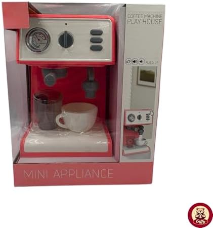 Alternative view of Oyuncak Buharlı Sesli Işıklı Kahve Makinesi Pilli Gerçekçi Su Akışlı Renk Değiştiren Bardaklı Mini Barista Seti (Pembe)