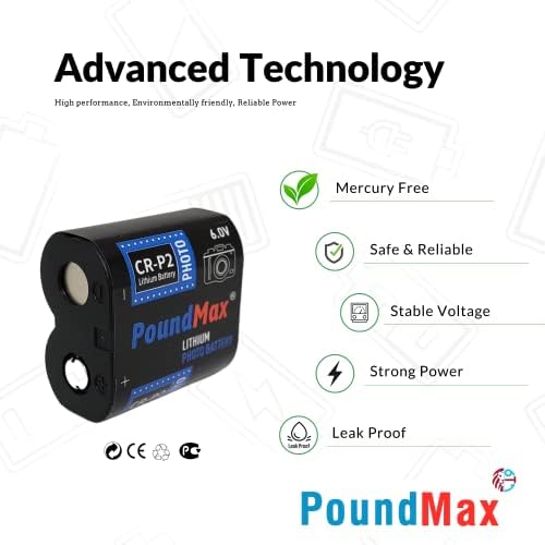 PoundMax CRP2 6V Lityum Pil Fotoğraf Makinesi için (CR223,DL223)