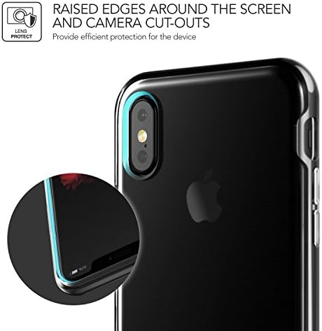 Vrs88870 iPhone X Crystal Bumper Kılıf Metal Black - Görsel 2
