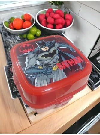 Batman Yemek Kabı, Kırmızı, Çocuk Beslenme Kutusu