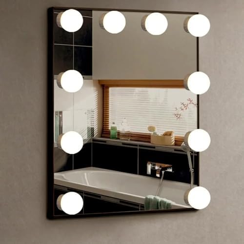 10'lu Set Makyaj Aynası Işığı Banyo Yatak Odası Işığı Hoolywood Tarzı Led Makyaj Lambası 3 Farklı Renk Modu Makyaj Odası Işığı Mirror1